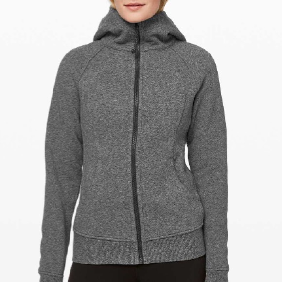 Lululemon Grey Scuba Hoodie , Cotton Fleece | Size 6 EUC - Picture 1 of 7